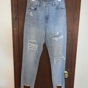 Distressed American Eagle Mom Jeans